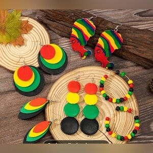 5pc Afro American Bohemian style jewelry pieces NWOT